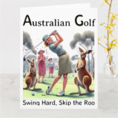 Carte de voeux Funny Golf (Fleur jaune)