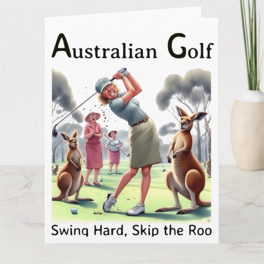 Carte de voeux Funny Golf (Devant)