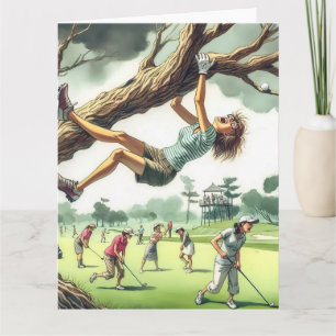 Carte de voeux Funny Golf