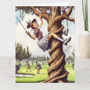 Carte de voeux Funny Golf