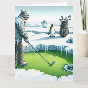 Carte de voeux Funny Golf