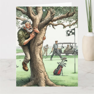 Carte de voeux Funny Golf
