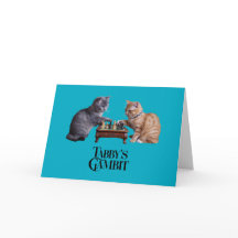 Carte de vœux Gambit de joli tabby