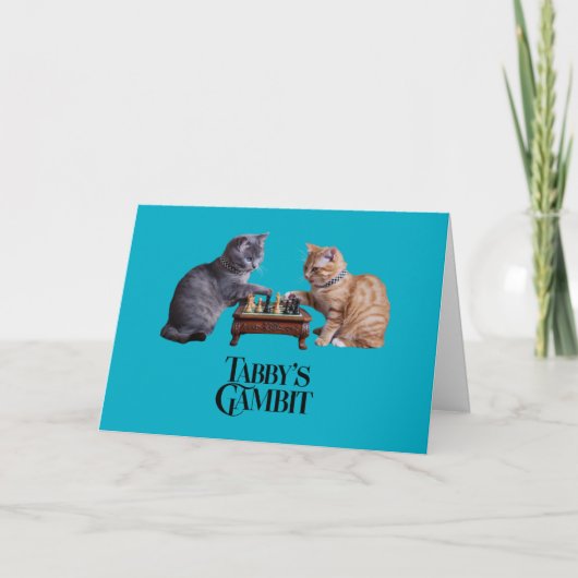 Carte de vœux Gambit de joli tabby (Devant)