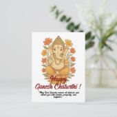 Carte de voeux Ganesh Chaturthi (Debout devant)