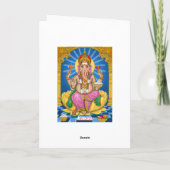 Carte de voeux Ganesha (Dos)