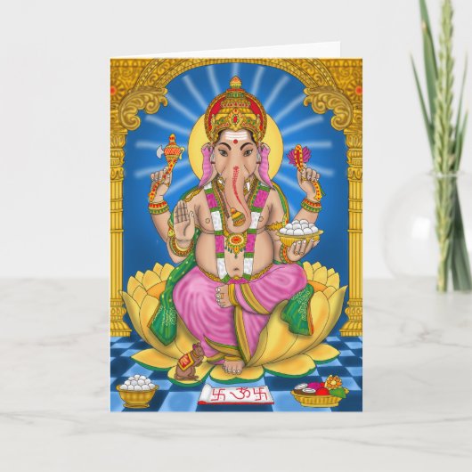 Carte de voeux Ganesha (Devant)