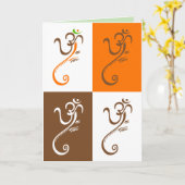 Carte de voeux Ganesha (Fleur jaune)