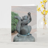 Carte de voeux Garden Squirrel (Fleur jaune)