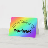 Carte de vœux Gardez les yeux levés pour les arcs- (Devant)