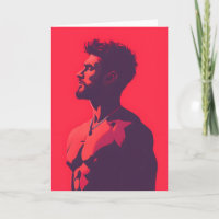Carte de vœux gay intensément rouge