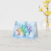 Carte de voeux gay pride (Fleur jaune)