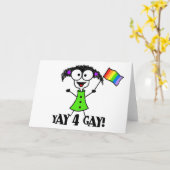 Carte de voeux gay Yay 4 (Fleur jaune)