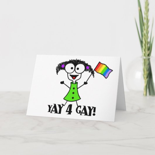 Carte de voeux gay Yay 4 (Devant)