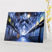 Carte de vœux géante BLUE RIALTO (Fleur jaune)