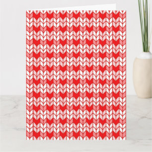 CARTE DE VŒUX GÉANTE EN TRICOT GINGHAM ROUGE / For