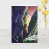 carte de voeux gecko #3 (amour) (Fleur jaune)