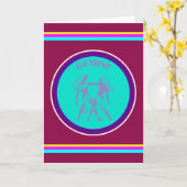 Carte de vœux Gémeaux (Fleur jaune)