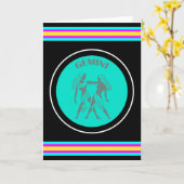 Carte de vœux Gémeaux (Fleur jaune)