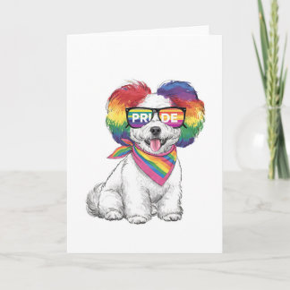 Carte de vœux générale LGBTQ+ - Chiots arc-en-ciel