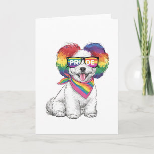 Carte de vœux générale LGBTQ+ - Pup en arc-en-ciel
