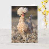 Carte de voeux géniale de poulet (Fleur jaune)