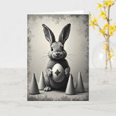 Carte de vœux Gentil Lapin Ami (Fleur jaune)