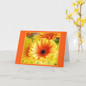 Carte de voeux Gerbera Daisy (Fleur jaune)