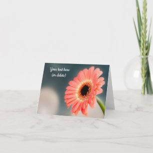 Carte de voeux Gerbera rose simple