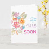 Carte de voeux Get Well Bientôt (Fleur jaune)