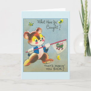 Carte de voeux Get Well vintage