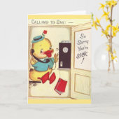 Carte de voeux Get Well vintage (Fleur jaune)