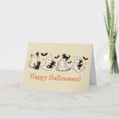 Carte de voeux Ghost & Chat Halloween (Devant)
