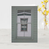 Carte de vœux « Gift Shop & Library Windows » (Fleur jaune)
