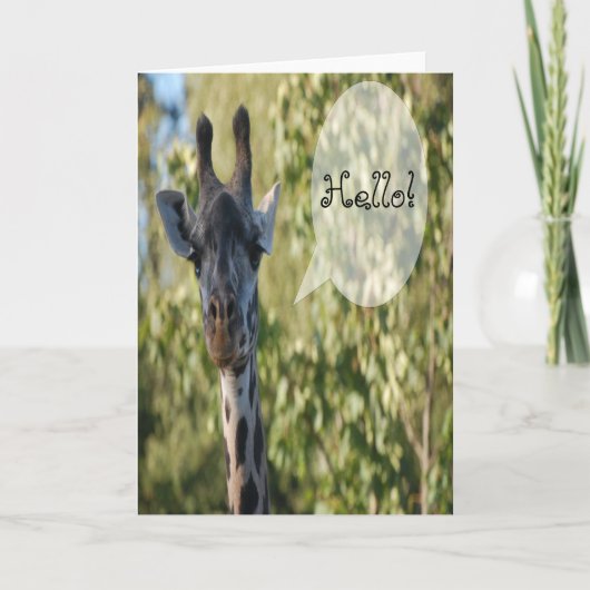 Carte de vœux girafe (Devant)