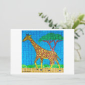 Carte de vœux Girafe (simple) (Debout devant)