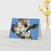 Carte de voeux Giraffe (Fleur jaune)