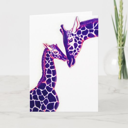 Carte de voeux Giraffe (Devant)