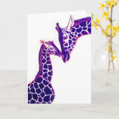 Carte de voeux Giraffe (Fleur jaune)