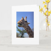 Carte de voeux Giraffe (Fleur jaune)