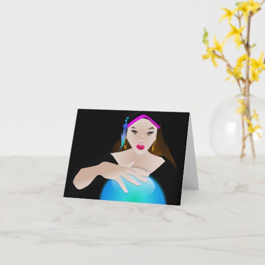 Carte de voeux gitane (Fleur jaune)