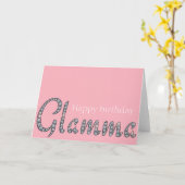 Carte de voeux Glamma bling (Fleur jaune)