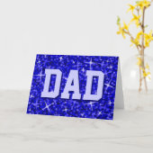 Carte de voeux Glitz Dark Blue 'DAD' (Fleur jaune)