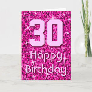 Carte de voeux Glitz Pink 'Age' 'Joyeux Anniversai