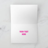 Carte de voeux Glitz Pink 'BFF!' 'Your Text' (Intérieur)
