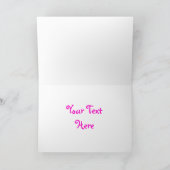 Carte de voeux Glitz UK Pink 'Your Text ' (Intérieur)