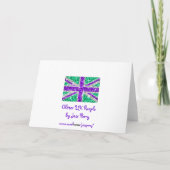 Carte de voeux Glitz UK Purple 'Your Text ' (Dos)