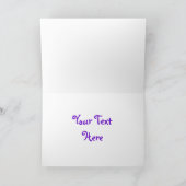 Carte de voeux Glitz UK Purple 'Your Text ' (Intérieur)