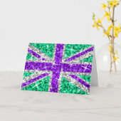 Carte de voeux Glitz UK Purple 'Your Text ' (Fleur jaune)