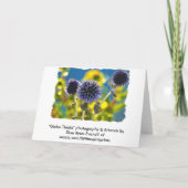 Carte de voeux GLOBE THISTLE (Dos)